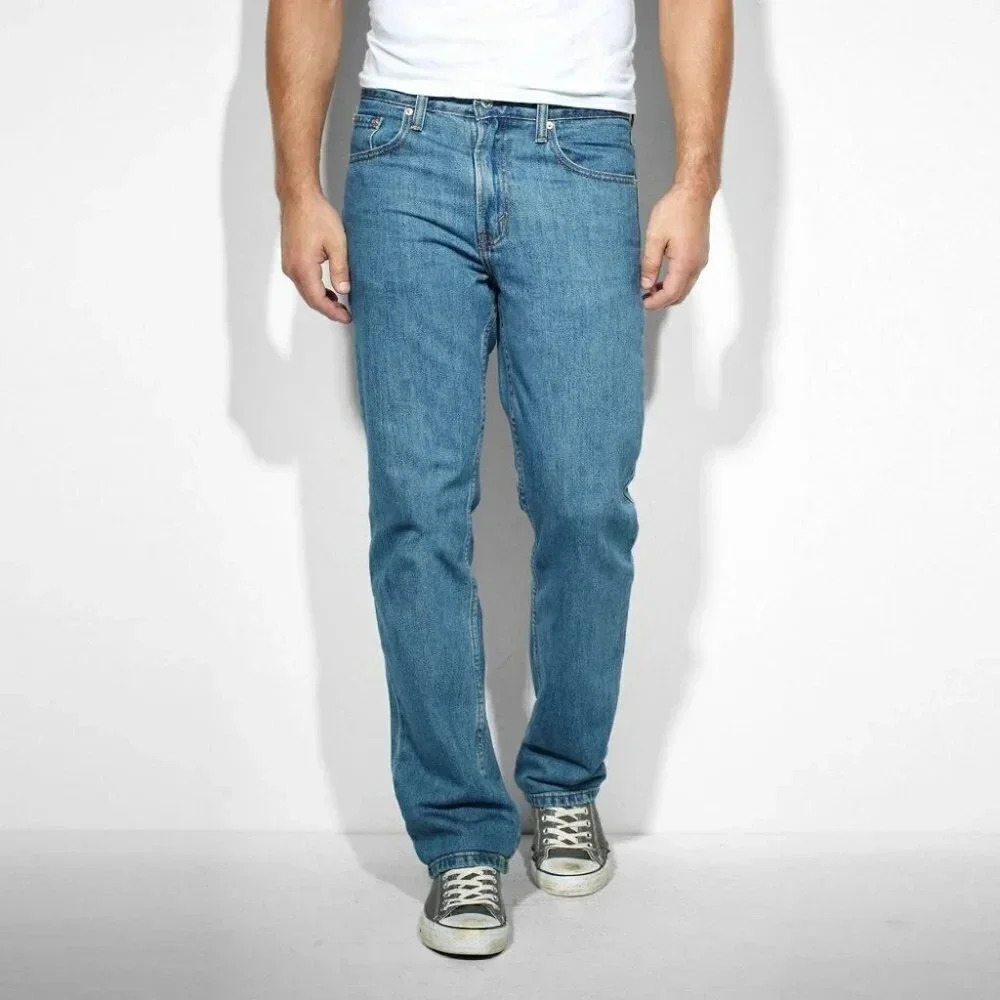 Levis Mens Size 36x30  Light Wash Slim Straight Jeans
